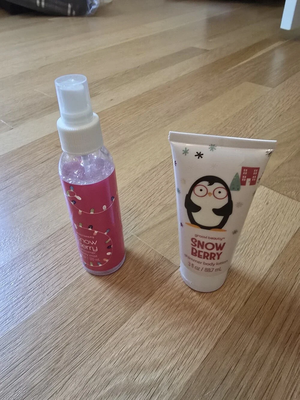 Groovi Beauty Snow Berry Shimmer Body Set - Pink Nwt